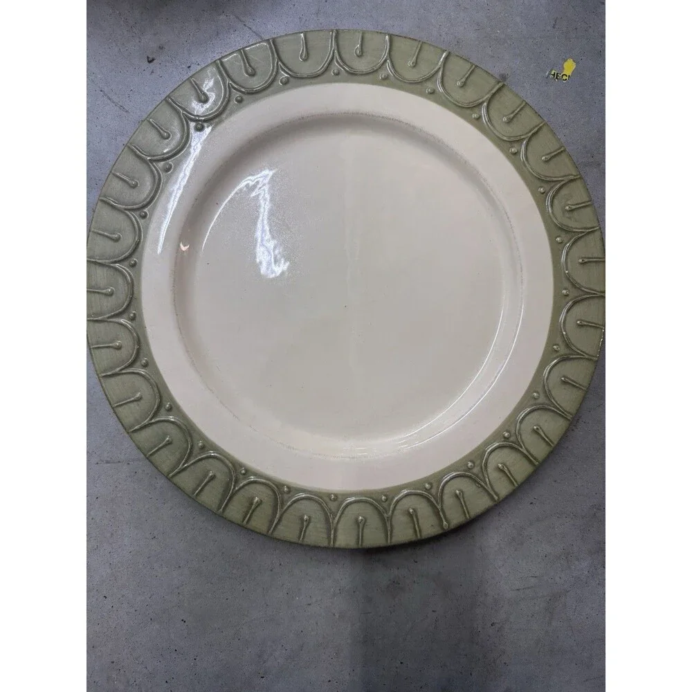 Pier 1 Gemma Baroque Honey Round Platter Chop Plate 14”